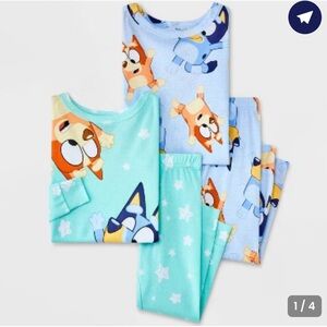 Bluey Pajamas, Set of 2 - Blue and Green. NEW